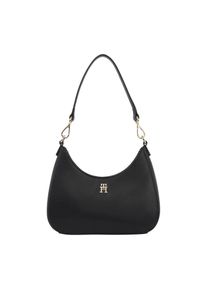 Tommy Hilfiger , Umhängetasche »TH LOGOTAPE SHOULDER BAG«, Damen Abendtasche, Clutch, Henkeltasche mit goldfarbenen Details , schwarz