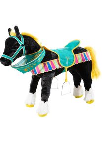 Heunec , Stehtier »Karussellpferd schwarz mit Sound« , schwarz/bunt