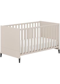 Home Affaire, Babybett &raquo;ARI&laquo; 4-fach h&ouml;henverstellbar, umbaubar zum Juniorbett Kindersofa, Cashmere-Beige, Holzwerkstoff, Lattenrost, Cashmere-Beige