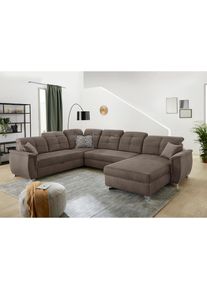 Jockenhöfer Jockenhöfer Gruppe , Wohnlandschaft »Livorno U-Form«, mit 7 individuell verstellbaren Kopfteilen, Bett- und Relaxfunktion , dunkelbraun
