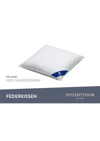 Spessarttraum , Gänsefederkopfkissen »Premium«, Füllung: 100% Gänsefedern, Klasse 1, Downpass zertifiziert, Bezug: 100% Baumwolle, Made in Green,...