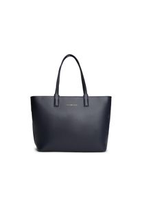 Tommy Hilfiger, Damen, Tragetasche &raquo;TH LOGOTAPE TOTE&laquo;, Damen Henkeltasche, Schultertasche mit doppeltem Tragegriff, dunkelblau, dunkelblau, 