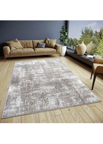 Hanse Home, Teppich &raquo;Style&laquo; rechteckig 13 mm H&ouml;he Vintage, Kurzflor, Orient Optik, pflegeleicht, robust, gl&auml;nzend, Grau,Braun, Polyester, B : 200 cm 1