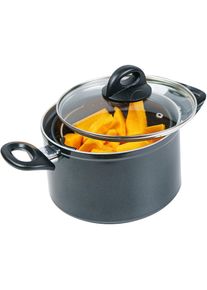 Genius , Spaghettitopf »Cerafit Magic Pot«, (Set, 8 tlg., Pot, 24 cm, Sieb, 24 cm, Glasdeckel, 24 cm, 2in1 Schwämme 5tlg.), direkt...