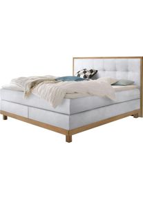 Hasena , Boxspringbett »Chalet« , weiss/Eiche bianco