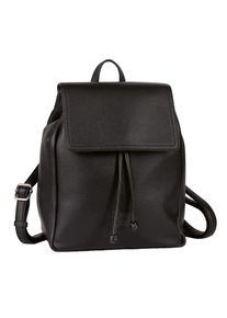 Gabor, Damen, Rucksack &raquo;Elfie&laquo; aus fein genarbtem, glattem Kunstleder und mit einem Logo Rubber Patch, schwarz, B/H/T: 25 cm x 29,5 cm x 13 cm, 