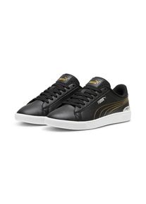 Puma , Sneaker »VIKKY V3 METALLIC SHINE« , Puma Black-Puma Gold-Puma White , 37 , 37 , Obermaterial aus Veloursleder