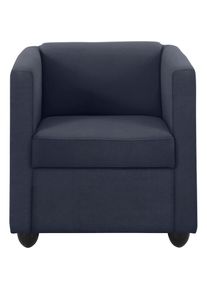 LOOKS by Wolfgang Joop, Sessel &raquo;LooksI&laquo; in vielen frischen Farben, dunkelblau, Cord (92% Polyester, 8% Polyacryl);Luxus_Microfaser mit Druck (100% 