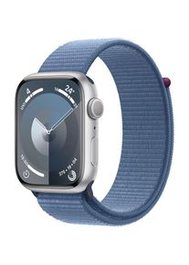 Apple , Smartwatch »Watch Series 9 Aluminium«, (4,5 cm / 1,77 Zoll), Watch OS 10, Sport Loop , Winterblau/Silber