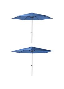 Garden Pleasure, Sonnenschirm &Oslash; 300 cm, blau, blau, Bezug: 100% Polyester, blau