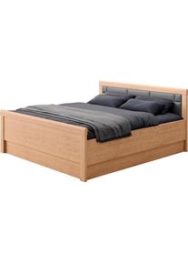 Priess, Einzelbett &raquo;Arnsberg&laquo; Komfortliegeh&ouml;he, Livorno Buche + Anthrazit, Liegefl&auml;che L&auml;nge Breite: 200 cm x 180 cm, Livorno Buche + Anthrazit