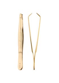 Pfeilring , Augenbrauenpinzette, Optimaler Griff für perfekte Augenbrauen. , goldfarben , Pinzette mit 9 cm Länge