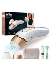Braun , IPL-Haarentferner »Silk-Expert Pro 5 PL5159«, 400.000 Lichtimpulse, Skin Pro 2.0 Sensor , weiß/gold , IPL für Behandlungen von Kopf bis...