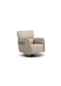Egoitaliano, Sessel &raquo;Honey&laquo; inkl. seitlicher Einstecktasche, drehbar und mit Wipp-Funktion, paper, Leder &raquo;BULL&laquo; (echtes Rindsleder). Geschliffenes, 