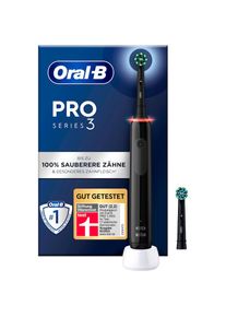 Oral-B , Elektrische Zahnbürste »Pro 3 3000«, 2 St. Aufsteckbürsten, 3 Putzmodi , schwarz , Wiederaufladbare Zahnbürste mit langanhaltendem...