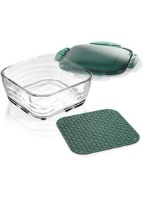 Genius , Aufbewahrungsschüssel, (Set, 3 tlg.) , transparent/grün