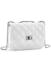 Lascana, Damen, Umh&auml;ngetasche &raquo;Minibag&laquo; Handtasche, Henkeltasche mit Kettenhenkel, Crossbody Bag VEGAN, wei&szlig;, wei&szlig;, Kleine Tasche mit elegantem 