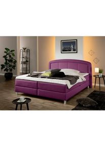 Maintal, Polsterbett &raquo;Lucas&laquo; mit Bettkasten, in 4 Breiten und wahlweise 2 Matratzenarten, lila, Liegefl&auml;che L&auml;nge Breite: 200 cm x 140 cm -Struktur, 