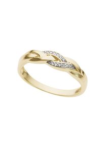 Firetti, Damen, Diamantring &raquo;Schmuck Geschenk Gold 333 Damenring Goldring Diamant&laquo; mit Brillanten, gelbgoldfarben-wei&szlig;goldfarben, gelbgoldfarben-