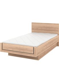 Musterring, Holzbett &raquo;Sorrent, Bettgestell, Bettrahmen, teilmassiv Eiche&laquo; MADE IN GERMANY, Eiche teilmassiv, Liegeh&ouml;henverstellung, in schwebender 