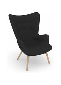 Max Winzer , Sessel »build-a-chair Arne, Hochlehnsessel«, im Retrolook, zum Selbstgestalten, Hochlehner , schwarz