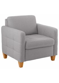 Home Affaire, Sessel &raquo;Earl&laquo;, grau, Luxus-Microfaser in Lederoptik (100% Polyester);Struktur fein (100% Polyester);Luxus-Microfaser ALTARA NUBUCK (100%