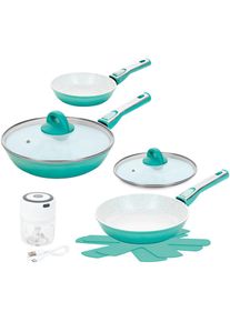 Genius , Pfannen-Set »Cerafit Revolution Pfannen 7tlg. inkl. Choptastic Pro 2«, (Set, 9 tlg., Choptastic Pro 2, weiß, Pfannen, Set 7-tlg.,...