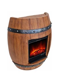 abc HOME, Elektrokamin dimmbar, 900/1800 W, Braun-Schwarz, Braun-Schwarz