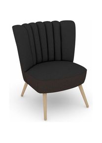 Max Winzer , Sessel »Aspen, Loungesessel«, im Retrolook, zum Selbstgestalten , schwarz