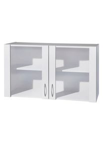 Wiho-K&uuml;chen wiho K&uuml;chen, Glash&auml;ngeschrank &raquo;Kiel&laquo; Front mit Glaseinsatz, Front und Korpus: Wei&szlig;, B/H/T: 100 cm x 56,5 cm x 35 cm, Front und Korpus: Wei&szlig;
