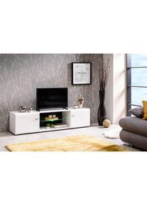 Inosign, Lowboard &raquo;Rex TV-Kommode TV-Lowboard&laquo; Hochglanzfront, Breite 170 cm, mit und ohne LED-Beleuchtung, Wei&szlig; Hochglanz, FSC -zertifizierter 