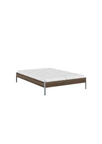 Karup Design, Bettgestell &raquo;CORE BED Bodenbett, Holzrahmen, Futonbett, Jugendbett, Holzbett&laquo; Massivholzbett mit Lattenrost, Kiefer massiv, Doppelbett 