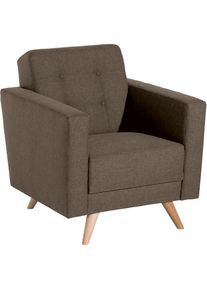Max Winzer , Sessel »Julius, Loungesessel«, mit Knopfheftung , sahara