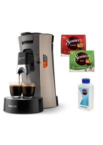 Philips Senseo , Kaffeepadmaschine »Select CSA240/90, mit drei Kaffee-Einstellungen«, aus 21% rec. Plastik, Memo-Funktion, inkl. Gratis-Zugabe,...