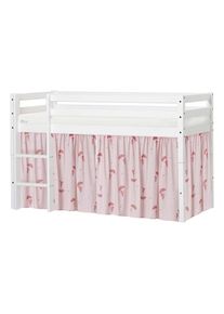 Hoppekids, Spielbett &raquo;ECO Dream, Hochbett, teilbar in 2 Einzelbetten&laquo; Massivholz, wahlweise in 2 Gr&ouml;&szlig;en und 4 Farben, Matratze w&auml;hlbar, Rot, Wei&szlig;, 