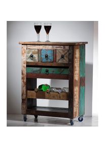 Sit, K&uuml;chenwagen &raquo;Riverboat&laquo; Shabby Chic, Vintage, bunt/lackiert, B/H/T: 78 cm x 85 cm x 48 cm, bunt/lackiert