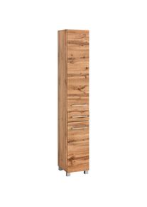 Welltime, Hochschrank &raquo;Soria&laquo;, eichefarben/eichefarben, B/H/T: 30 cm x 185 cm x 35 cm, eichefarben/eichefarben