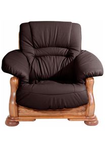 Max Winzer , Sessel »Texas, Loungesessel, Retro Klassiker, bequem, aufwendige Verarbeitung«, mit dekorativem Holzgestell aus Eiche, gefrästen...