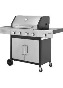 Hanseatic , Gasgrill »Rockford«, BxTxH: 133x59x112 cm, 14,5 kW Gesamtleistung , schwarz, silber