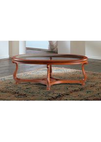 Home Affaire, Beistelltisch &raquo;Giotto&laquo; Breite 120 cm, Nuss + Nuss + Nuss/Transparent, B/H/T: 116 cm x 46 cm x 60 cm, Nuss + Nuss + Nuss/Transparent