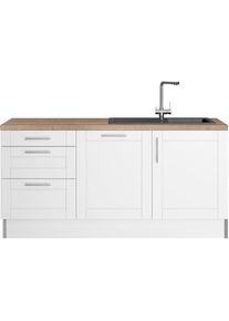 KOCHSTATION , Küche »KS-Ahus« 180 cm breit, wahlw.mit E-Geräten, Soft Close Funktion, MDF Fronten , Küche: weiß + Front: weiß matt + Korpus: weiß...