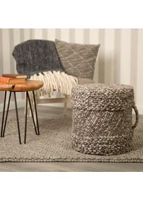 Obsession , Sitzhocker »Hocker My Copa Pouf«, (1 St.), rund, Ø 40 cm, Höhe 40 cm, handgearbeitet, Wohnzimmer & Schlafzimmer , grafit