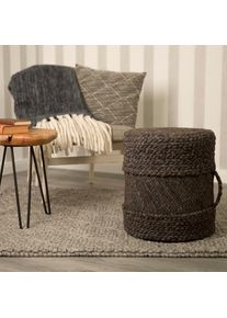 Obsession , Sitzhocker »Hocker My Copa Pouf«, (1 St.), rund, Ø 40 cm, Höhe 40 cm, handgearbeitet, Wohnzimmer & Schlafzimmer , taupe