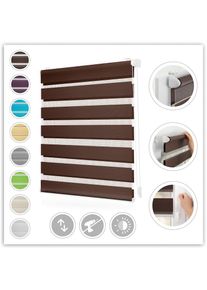 LICHTBLICK ORIGINAL , Doppelrollo »Duo Rollo Klemmfix« Lichtschutz ohne Bohren freihängend Seitenzugrollo, Montage mit beiliegendem, verstellbarem...