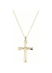 Firetti, Damen, Kette mit Anh&auml;nger &raquo;Schmuck Geschenk Silber 925 Halsschmuck Halskette Silberkette Kreuz&laquo;, gelbgoldfarben, gelbgoldfarben, Der 