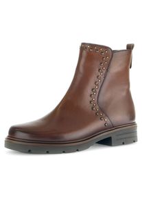 Gabor , Stiefelette, Blockabsatz, Komfortschuh, Boots mit glänzenden Nieten , braun used , 43 , 43 , Stiefelette mit komfortabler Best Fitting...