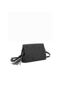 Vivance , Umhängetasche »Clutch«, Handtasche, Schultertasche, Tragetasche, Crossbody Bag, Bast-Optik VEGAN , schwarz