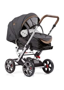 Gesslein , Kombi-Kinderwagen »F10 Air+, eloxiert/tabak, anthrazit/Sterne grau«, mit Tragetasche C1 Lift; zum Teil aus recyceltem Material ,...