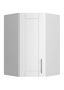 KOCHSTATION, Eckh&auml;ngeschrank &raquo;KS-Ahus&laquo; Breite 60 x 60cm, wei&szlig; matt/wei&szlig;, wei&szlig; -B/H/T: 60 cm x 89,6 cm x 34,9 cm, wei&szlig; matt/wei&szlig;