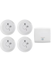 homematic IP , Smart-Home Starter-Set »Rauchwarnmelder (5-tlg)« , weiß , Paket bestehend aus: 1 x homematic IP Access Point, 4 x homematic IP...